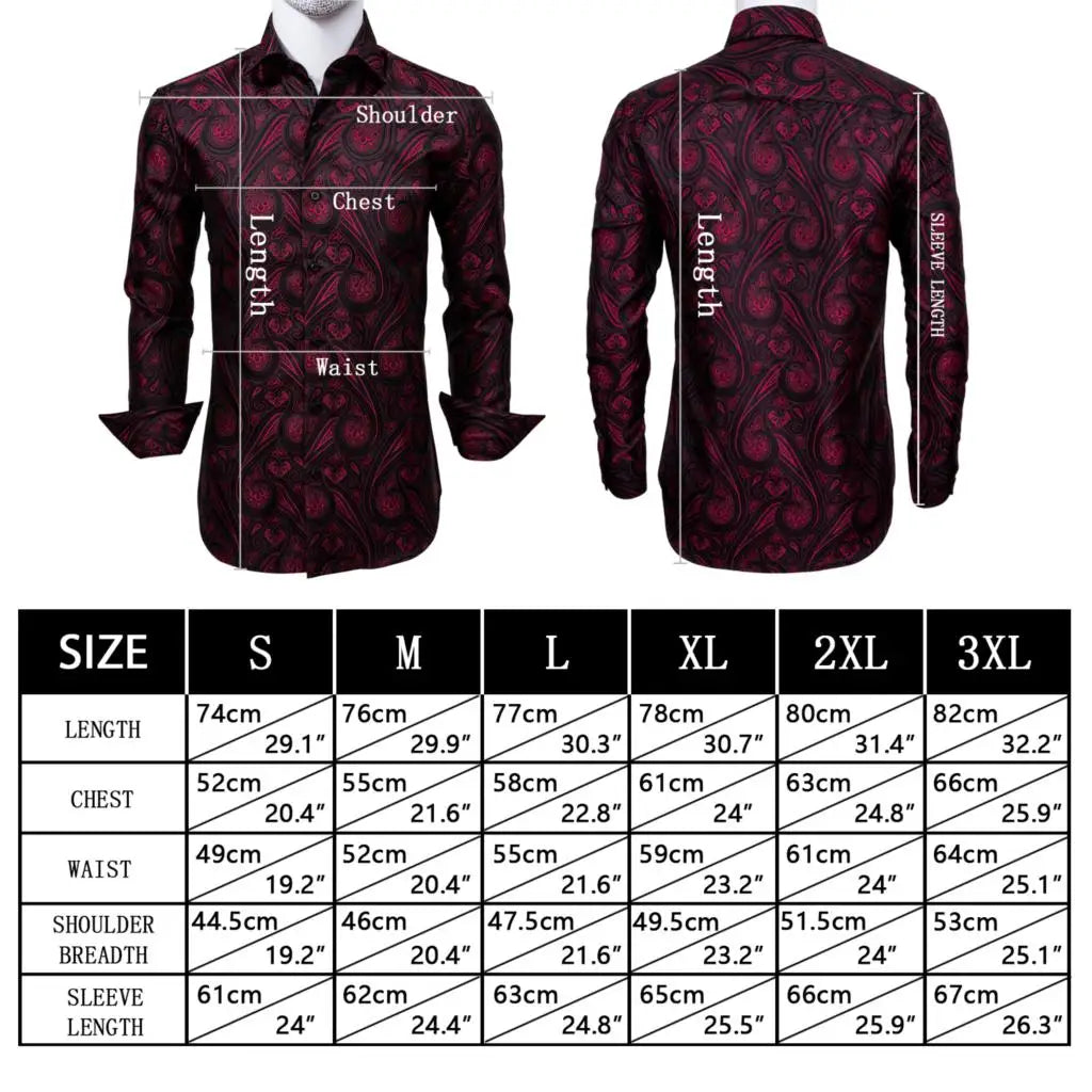 Gold Paisley Bright Shirts Men Autumn Long Sleeve Casual Flower Shirts For Men Designer Fit Dress Shirts BCY-07