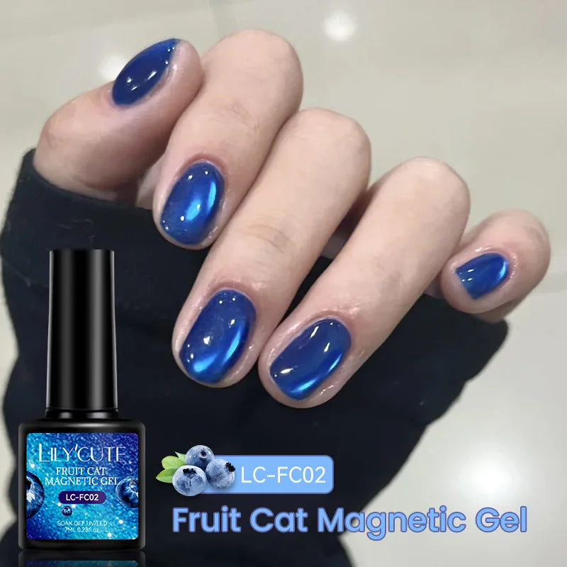 LILYCUTE 7ml Gold Coffee Cat Magnetic Gel Nail Polish Autumn Winter Nails Ultra Shine Moonlight Semi Permanent UV Gel Soak Off
