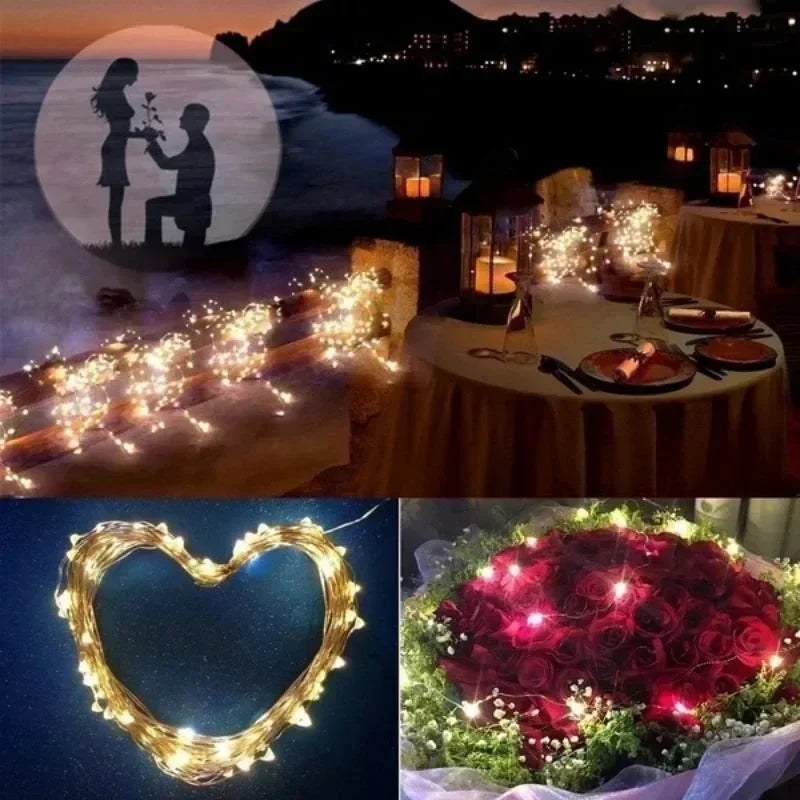 2~30M Ultra Long Solar String Fairy LED Light Outdoor Copper Waterproof Wedding Garland Decoration Garden Lights Party 8 Modes