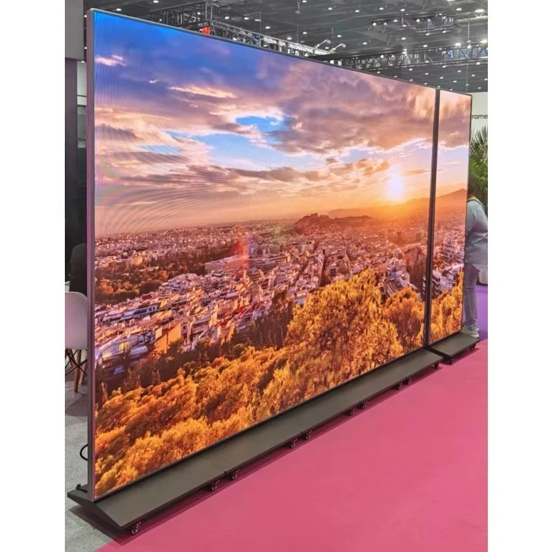 Poster Display Screen Digital Advertising Movable Foldable Floor Standing Video Wall for Shopping Mall & Retail Store