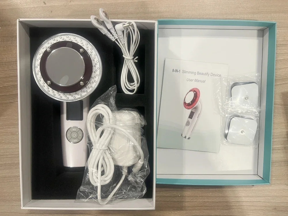 8 IN 1 EMS Body Slimming Massager Anti Cellulite Ultrasonic Cavitation Weight Loss Machine Fat Burner Electric Infrared Slimming