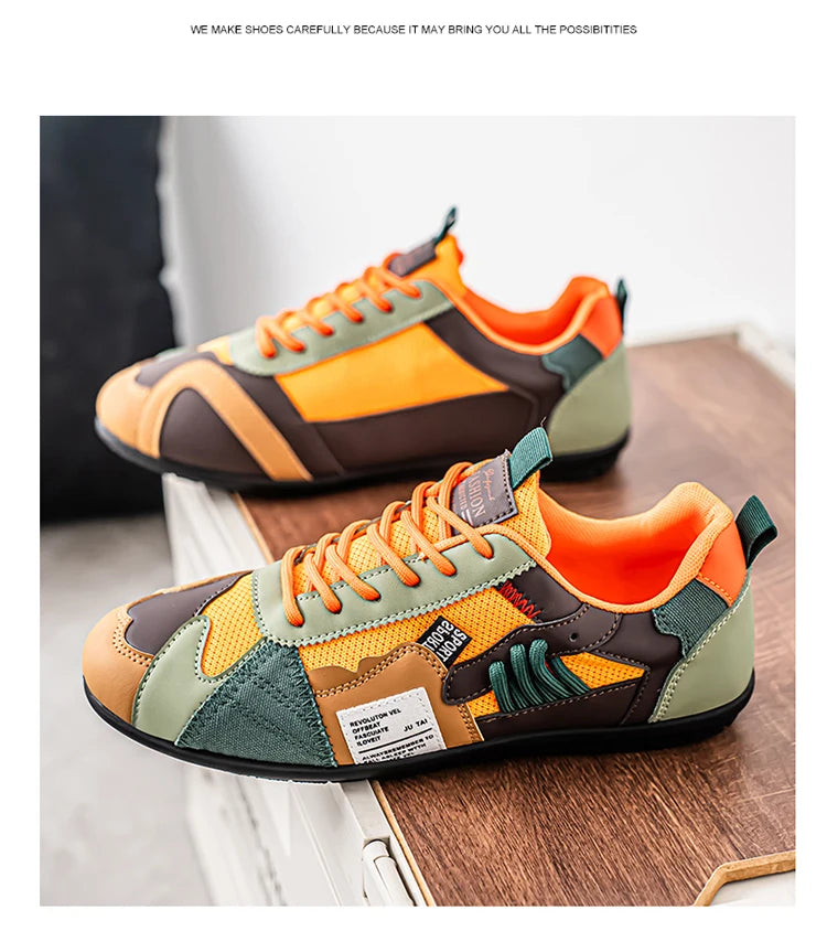 Men's Trendy Black and Gray Color-Blocked Mesh Breathable Casual Sports Shoes, Summer Thin Retro Forrest Gump Shoes, Lightweight Soft-Soled Shock-Absorbing Non-Slip Versatile Wear-Resistant Men's Shoes