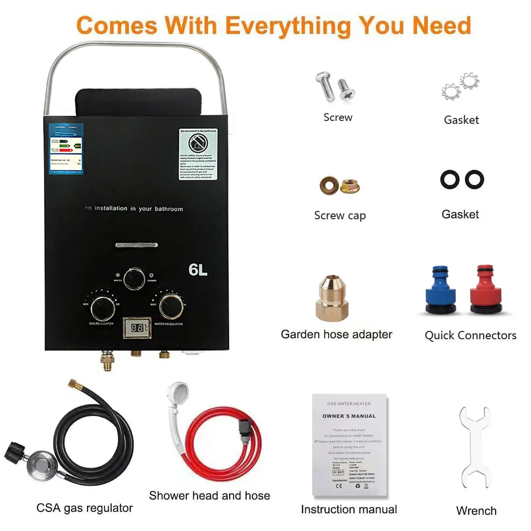New Portable  Water Heater for RV Outdoor Camping Handheld Instant Hot Water Device