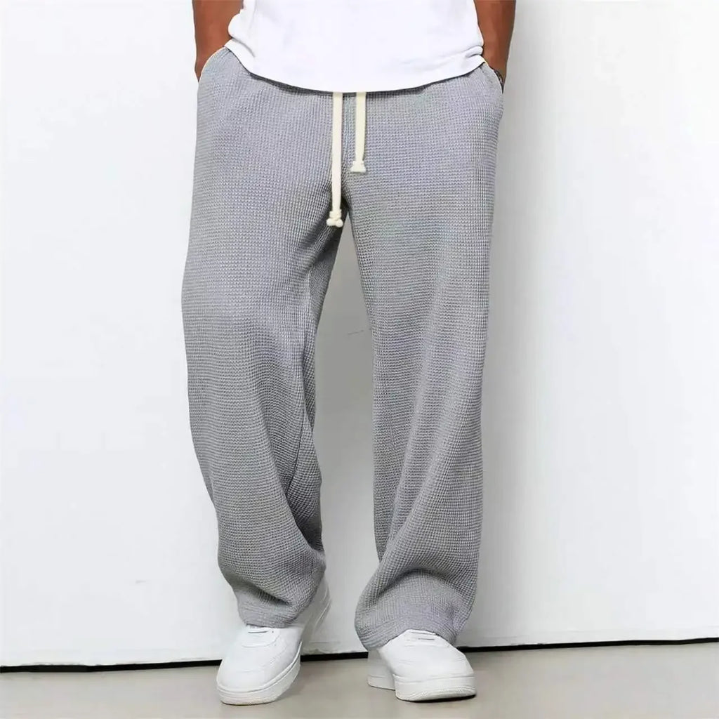 Pant Men 2026 Casual Spring/Autumn Straight-Leg Sweatpants Wide-Leg Elastic Waist Sportswear Pants Men's Clothing