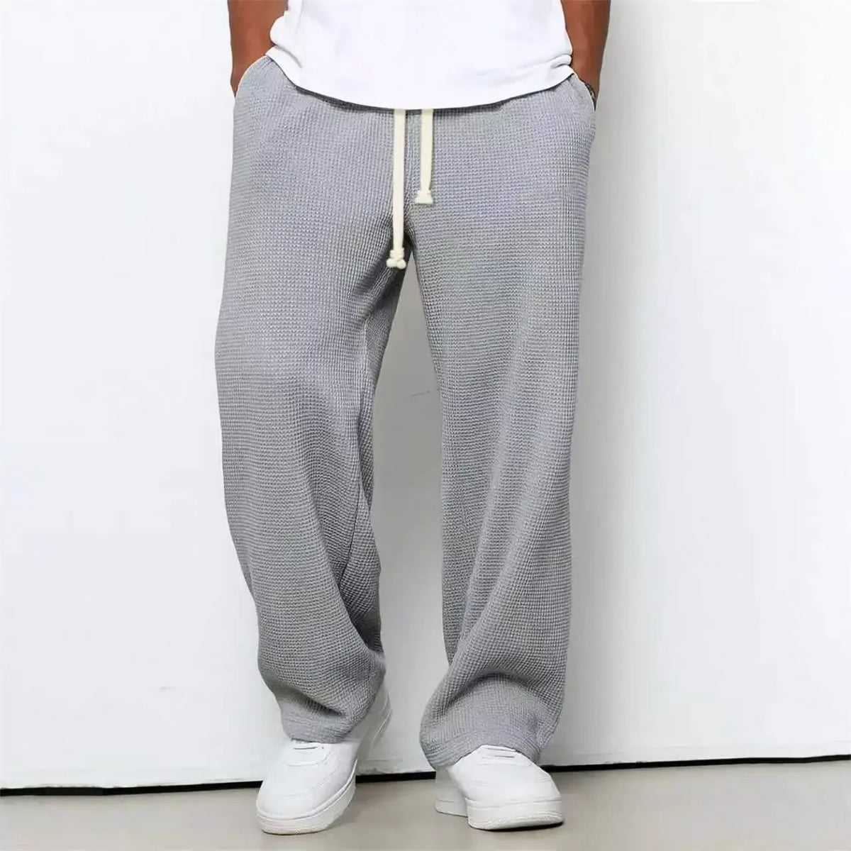 Pant Men 2026 Casual Spring/Autumn Straight-Leg Sweatpants Wide-Leg Elastic Waist Sportswear Pants Men's Clothing