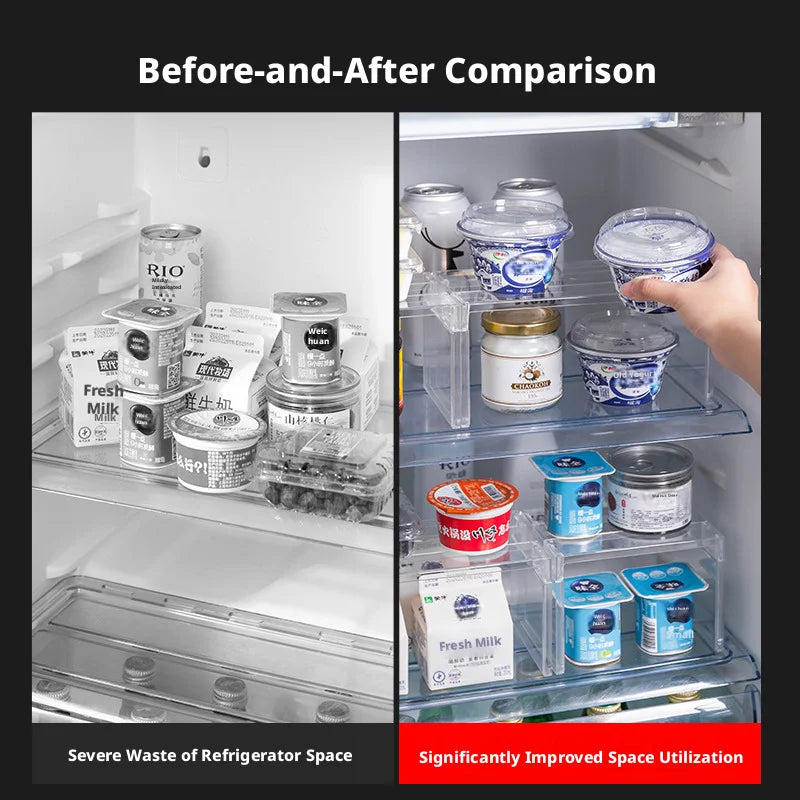 Adjustable Clear Kitchen Cabinet Organizer, Expandable Spice&Plate Storage Rack,Kitchen/Bathroom Divider Organizer for Cabinets