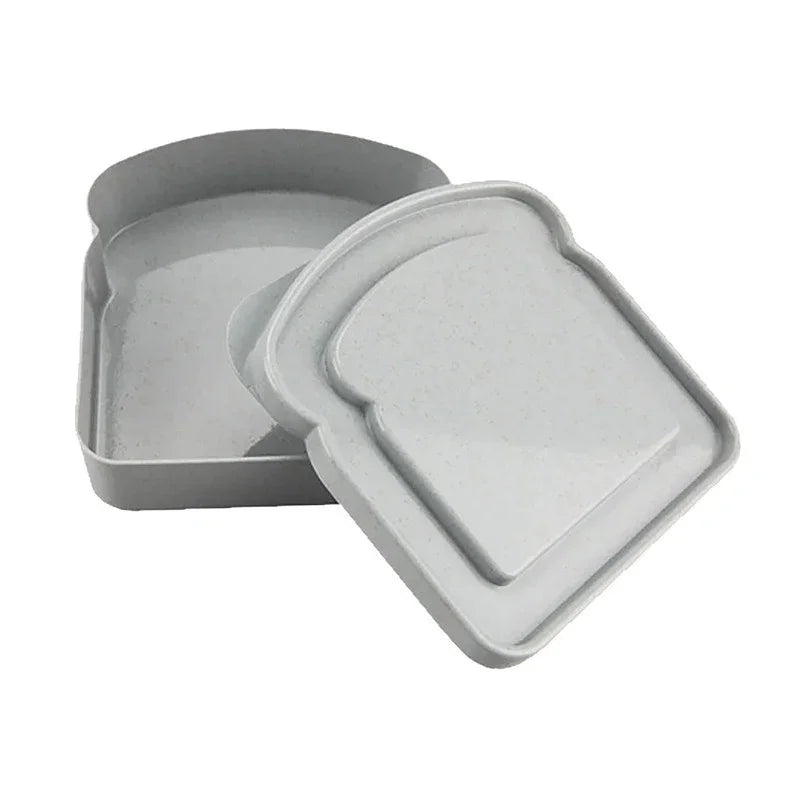 1/4PCS Sandwich Containers Lunch Box Toast Storage Box With Lid Eco-Friendly Lunch Food Container Microwavable Picnic Student
