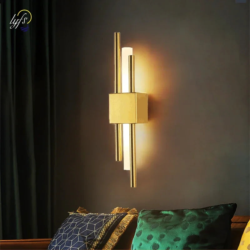 Led Wall Lamp Nordic Indoor Lighting Bathroom Wall Sconces Light Fixture Living Room Corridor Bedroom Decoration Led Wall Light
