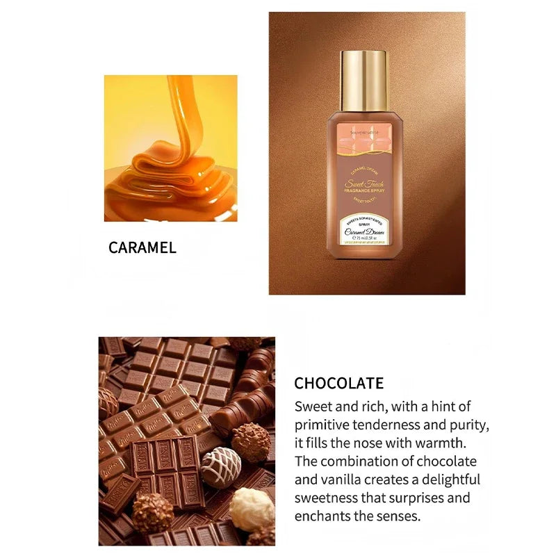 Caramel Gourmet Perfume Arabic Brand Floral Orange Chocolate Woody Fragrance Long-lasting Fragrance Charm Unisex Eau De Toilette