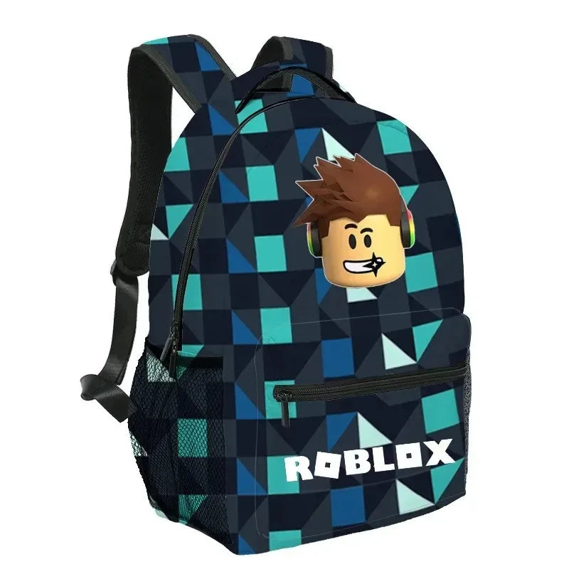 3pcs/Set Game Roblox Cartoon Anime School Bag Lunch Bag Pencil Case Set Student Backpack Birthday Gifts