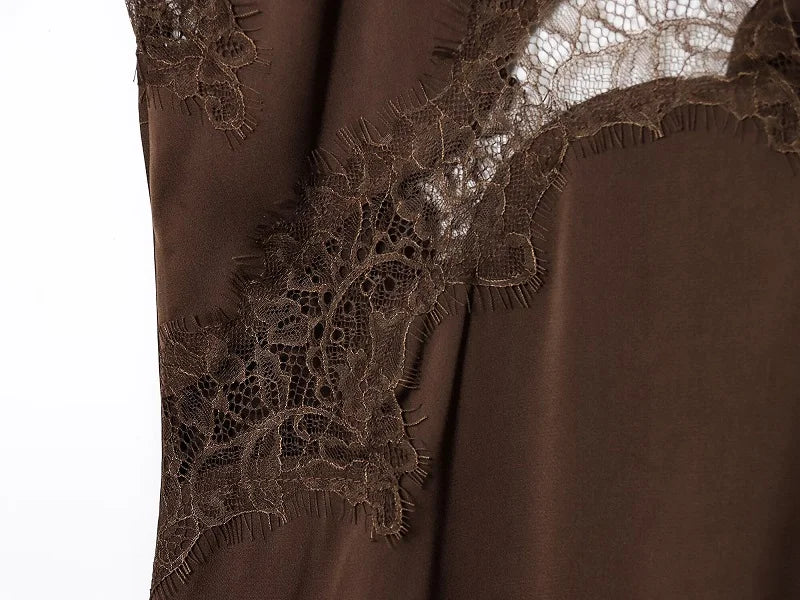 MUJER Lace Slip Mini Dress Women Satin Backless Summer Dress Woman Asymmetric Party Women's Dress Sexy Beach Dresses for Women