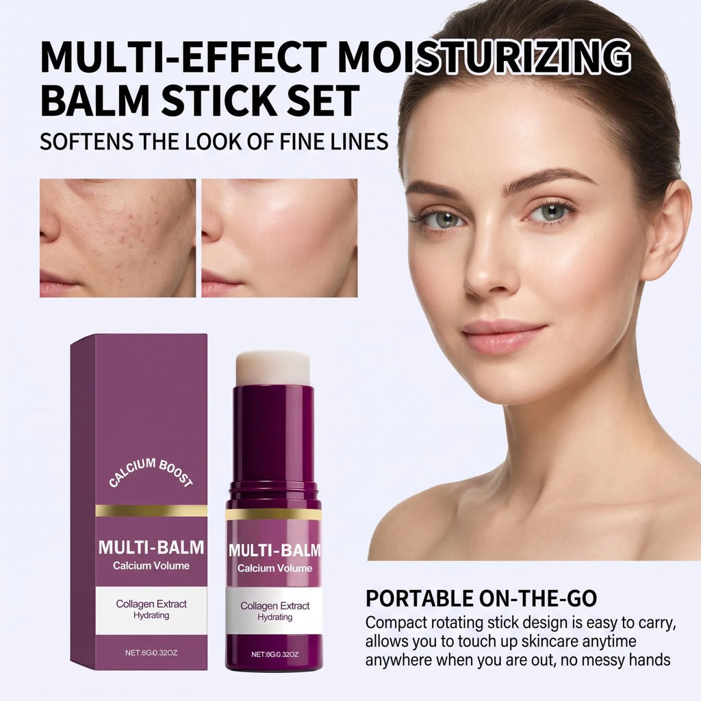 PDRN Calcium Volume Multi Balm Korean Anti-Oxidant Formula for Face, Eyes & Neck Hydrating, Firming Skin Treatment with Collagen