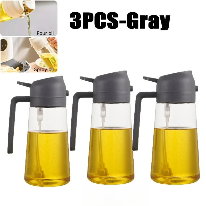 200/300/500ml Oil Spray Bottle BBQ Cooking Olive Oil Sprayer Plastic Baking Oil Spray Empty Bottle Vinegar Bottle Or  Oil brush