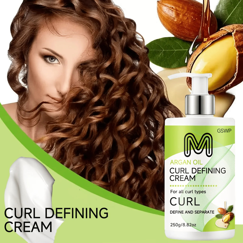 GSWP Curl Defining Cream, Containing, Castor Oil, Keratin, Styling Curls, Controlling Frizz. 250/500g