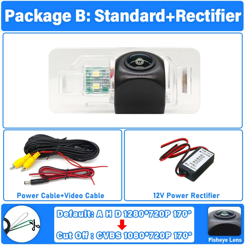 For Mini Cooper R50 R52 R53 R56 2001~2008 AHD HD Fisheye Wireless Camera Car Rear View Backup Reversing Camera Night Vision