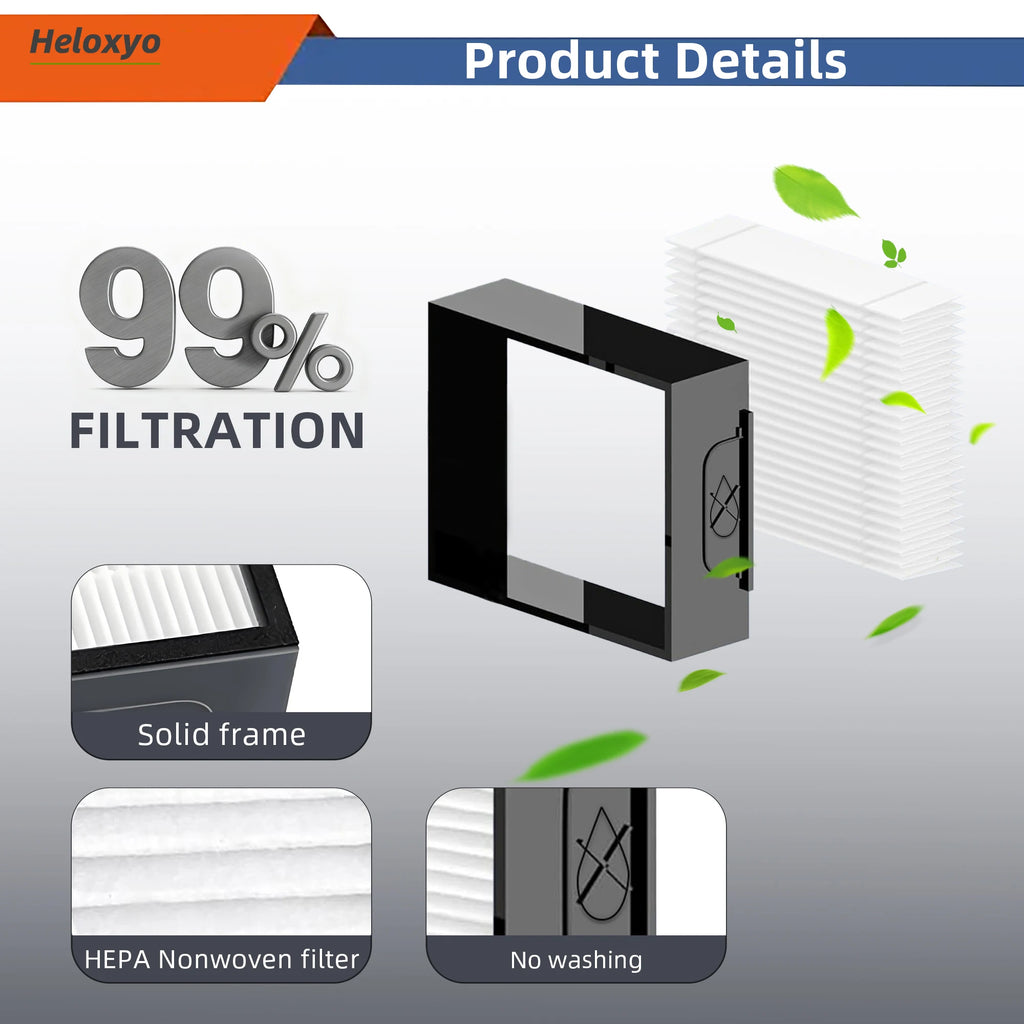 HEPA Filter Compatible for iRobot Roomba Combo i,e,j Series:E5 E6 i1 i3 i4 i5 i6 i7 i8 J5 J6 J8 And All Plus Versions
