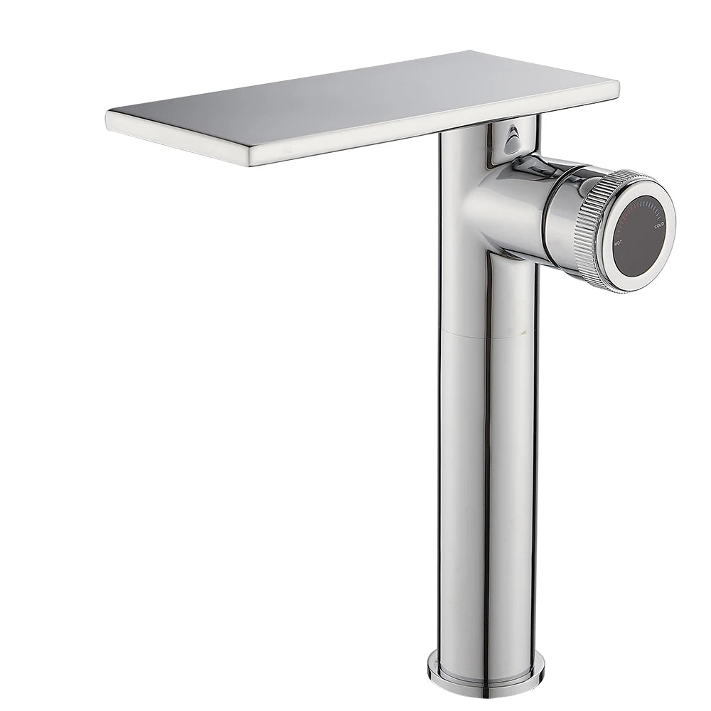 Bathroom Waterfall Basin Sink Faucet Black Faucets Brass Bath Faucet Hot&Cold Water Mixer Vanity Tap Deck Mounted Washbasin Tap