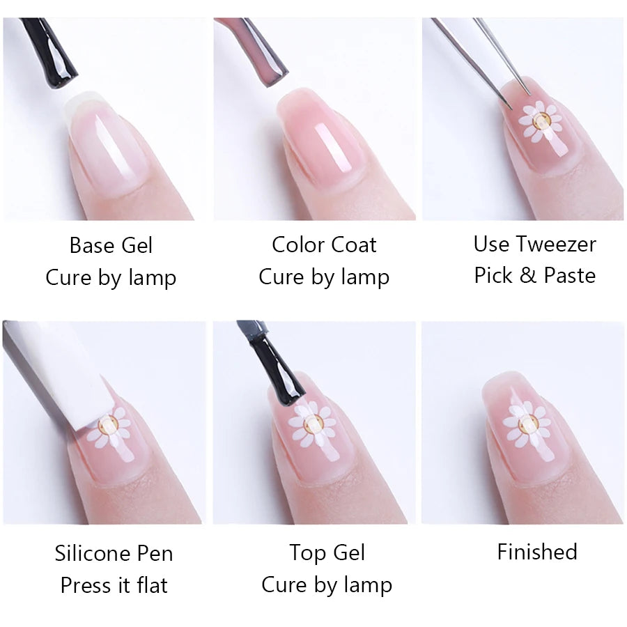 5pcs Autumn Maple Animals 3D Nail Art Stickers Squirral Ginkgo Fall Leaves Fox Bears Honey Pattern Nail Decal DIY Manicure Decor