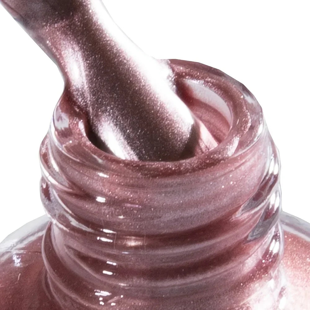 Rose Gold Mirror Polish, Quick-Dry, Wear-Resistant, Keratin, Strengthens Nails. 2-in-1 care. Daily & Festive Must-Have.
