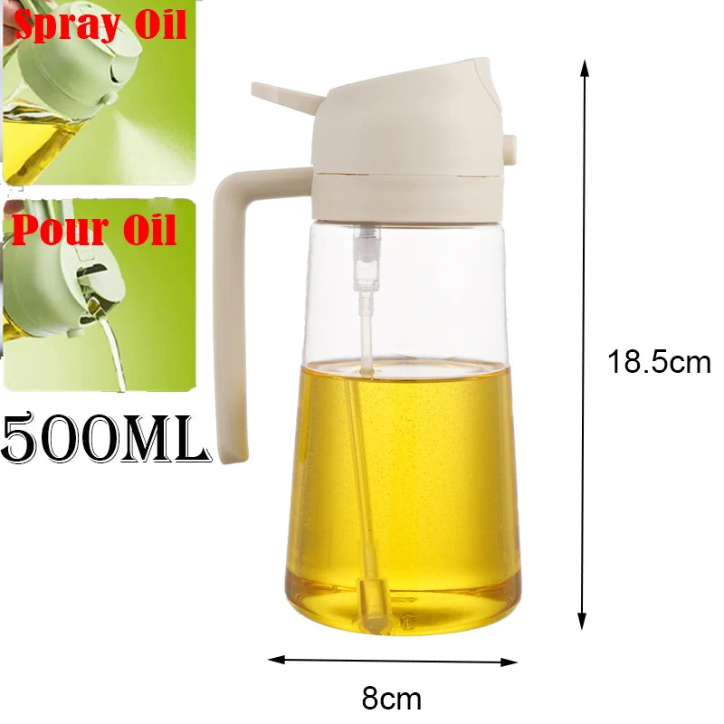 Oil Bottle Oil Spray for Cooking Household Kitchen Spray Olive Oil Barbecue Fat Control Food Grade Spray Pot Kitchen Gadgets