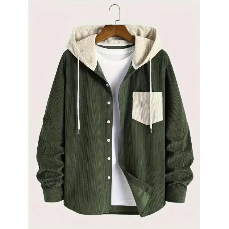 Men's Longsved Hooded Shirt Casual Loose Fit Cool Sensation Polyester Fiber Winter Season Women's Applicable  Shirt