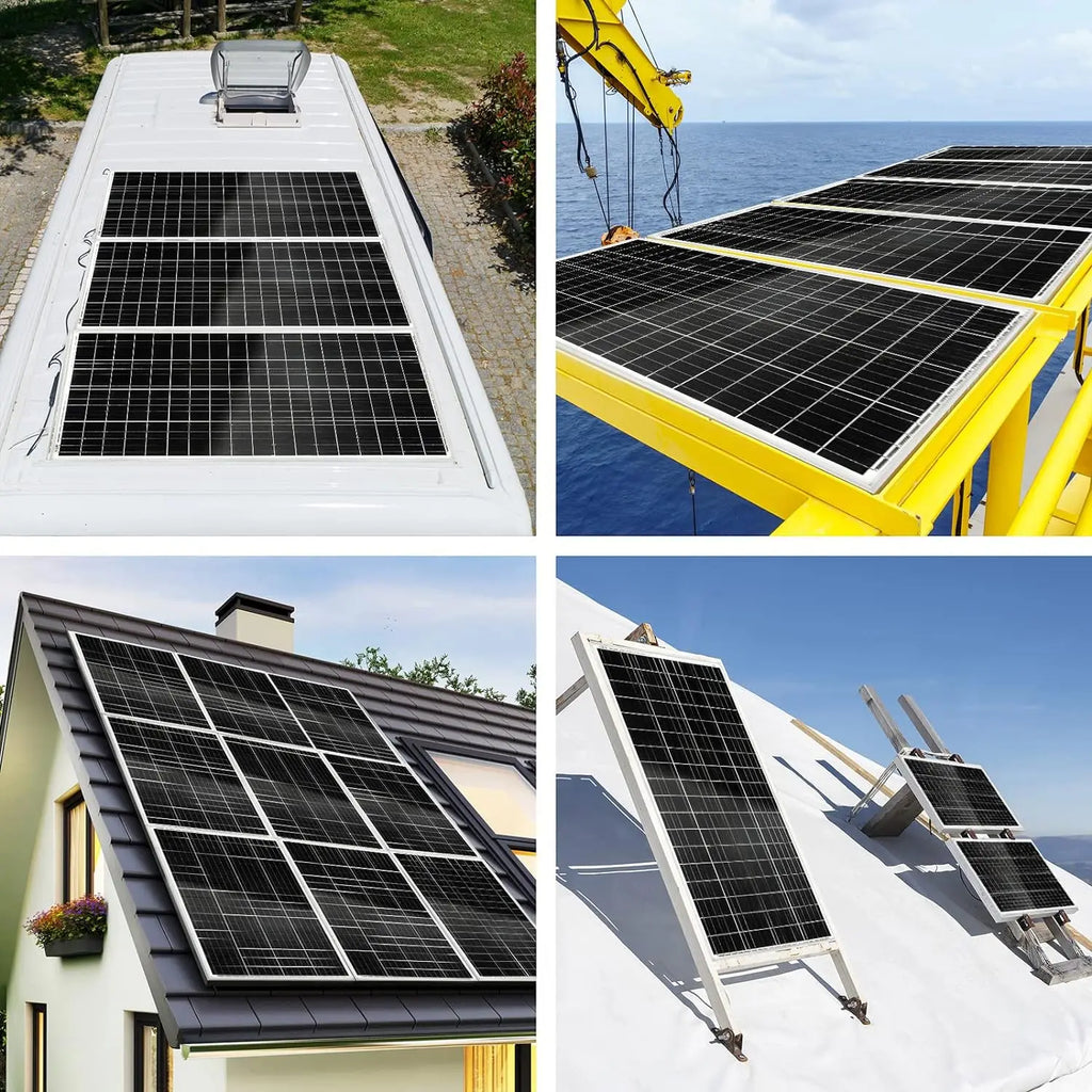 12V Solar Panel 120w 240W 18V Rigid Solar Panels 25 Year Photovoltaic Monocrystalline Cell 12V Battery Charge For Camping