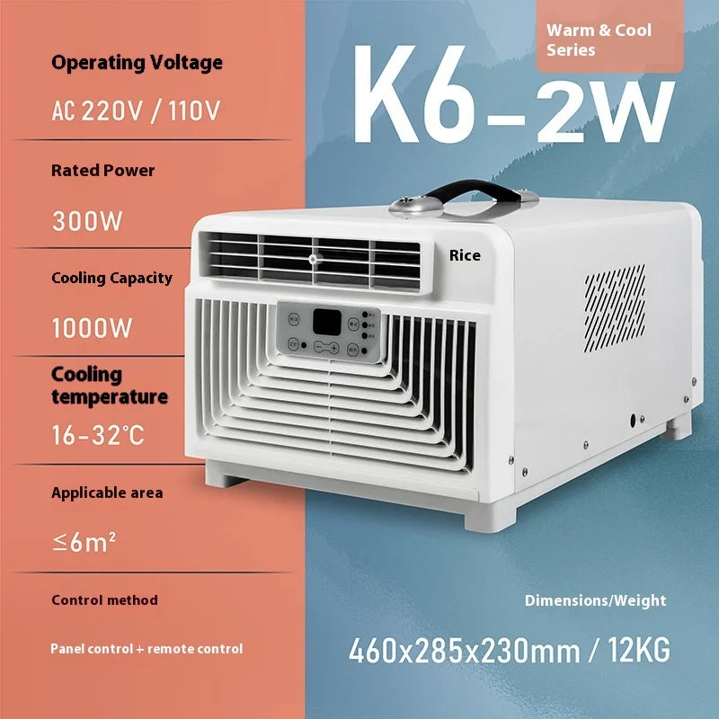 Portable Camping Tent Air Conditioner Low Noise Mini Air Conditioning For Bedroom Motorhome Camper Van Truck 110V-220V