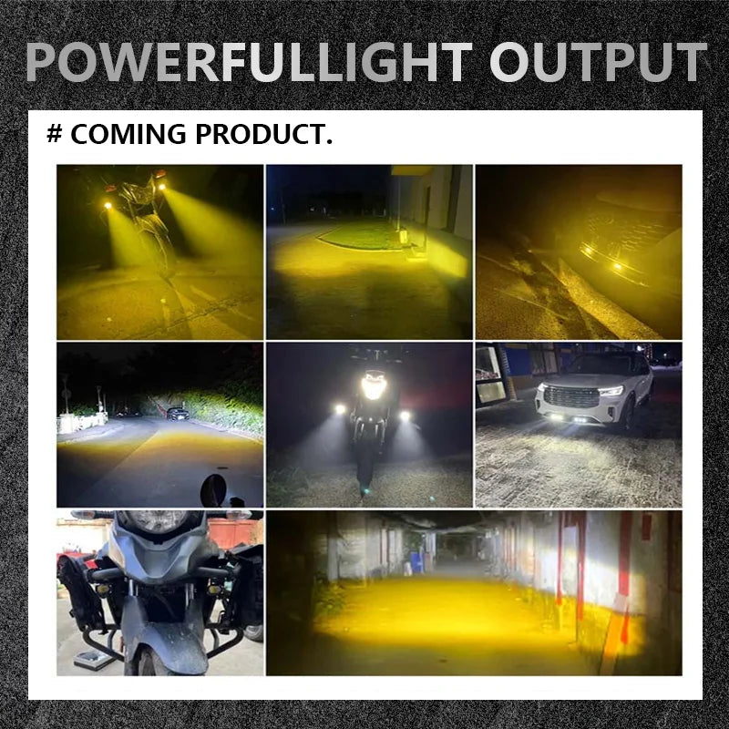 Led Headlight Bumper Fog Lamps Projector Lens Work Light Mini Driving Light Auxiliary Lights For Car Motorcycle Bar Spotlights