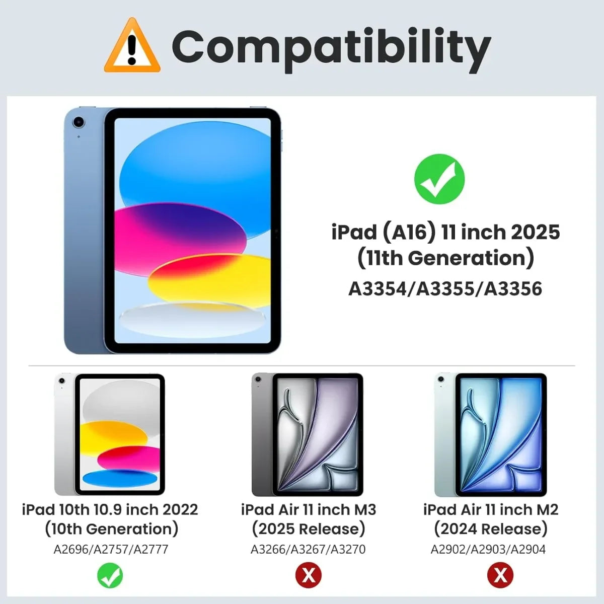 For iPad A16 2025 Case Support Magnetic Charging Auto Wake up Tablet Cover Funda For iPad 11th Generation 11 Inch Case