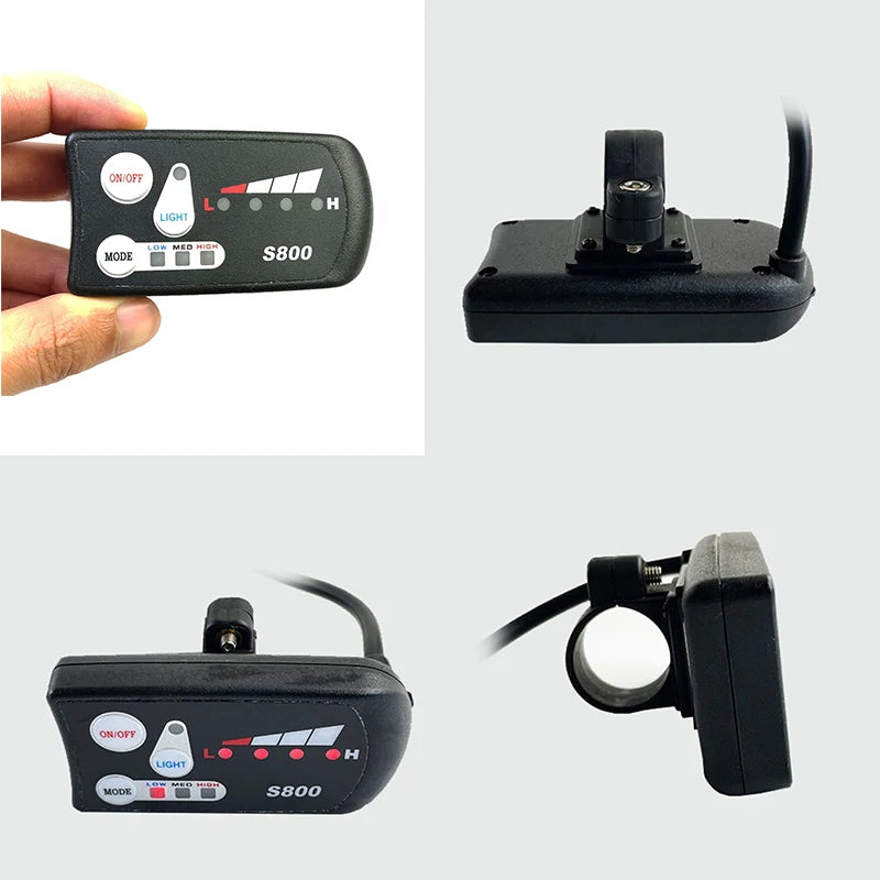 Electric Bike 30A Brushless Controller with SM Plug for 1000W Motor with LCD Display Panel S800 S830 E-scooter Meter Control UKC