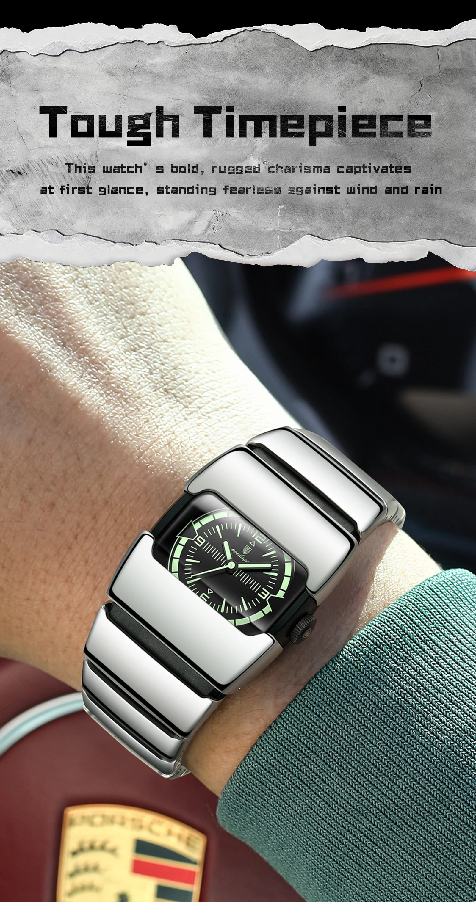 POEDAGAR Original Casual Man Wristwatch Waterproof Luminous Stainless Steel Watch For Men Sports Quartz Men's Watches Male Clock