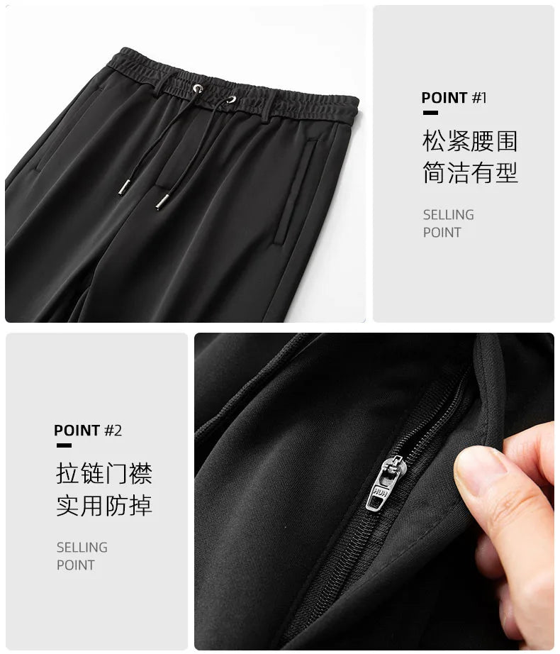 Winter Pants Men Straight Trousers Thicken Warm Oversize 6XL 7XL 8XL 10XL Plus Size Loose Fleece Formal Sweatpants Autumn Plush