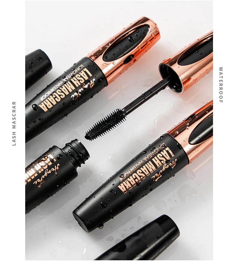 Extension 4D Pure Silk Fiber Lash Mascara Makeup Waterproof Ultra Black Volume and Length Thick Lash Extension Makeup Eyelash