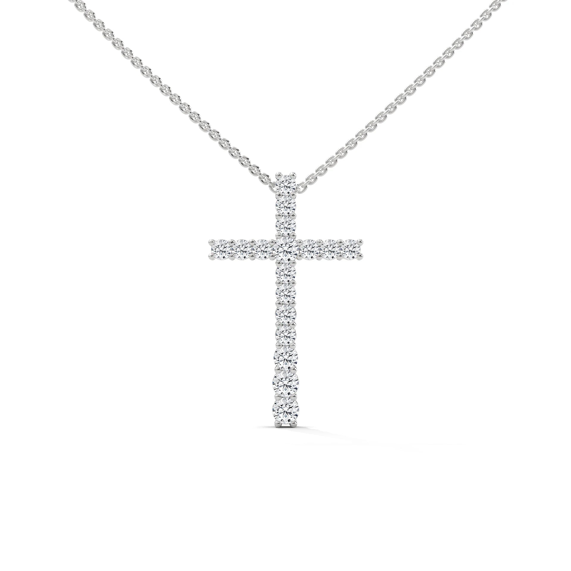 Women Silver Lab Created Diamond Pendant Necklace Classic Solitaire Fine Jewelry for Daily Wear and Special Occasion Styling