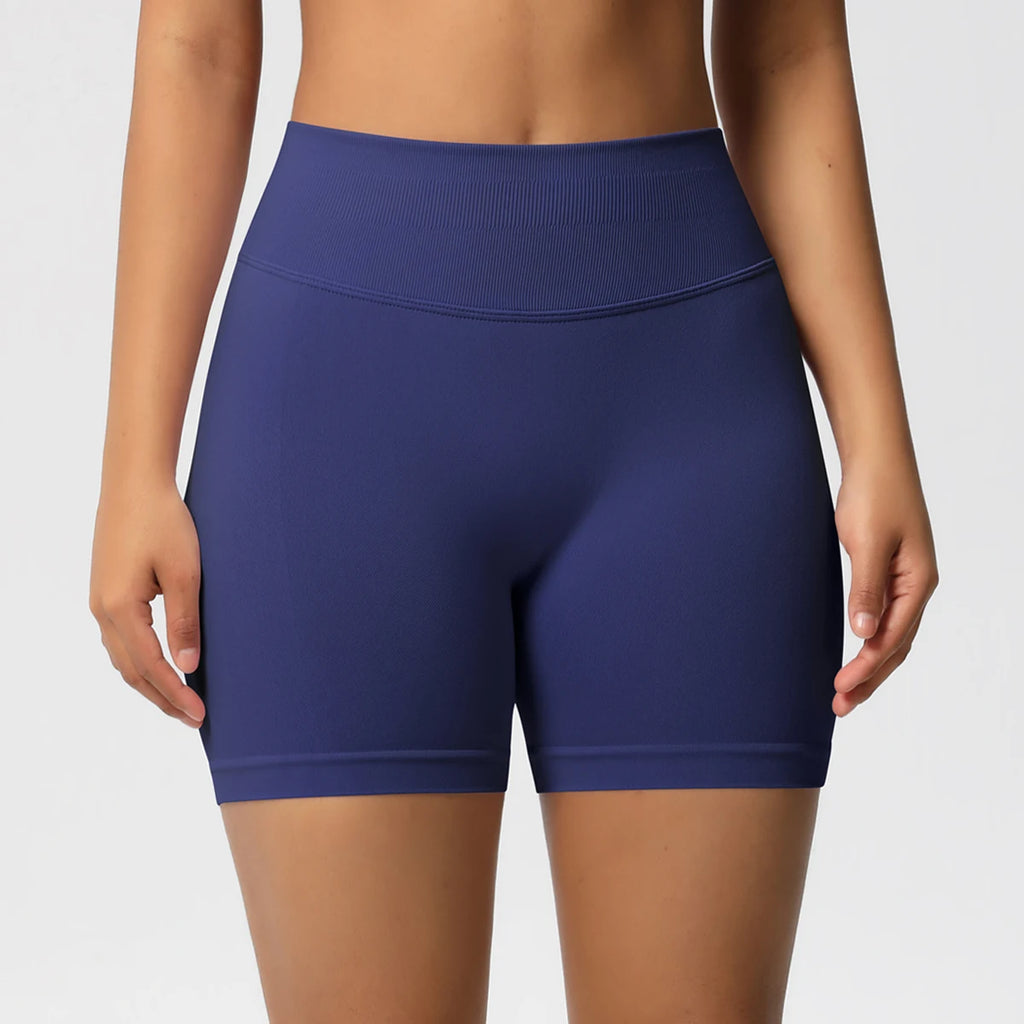 Women Shorts Low Ribbed Waist Band Yoga Shorts Seamless Scrunch Bum Workout Gym Shorts Booty Hight Stretch Running Shorts