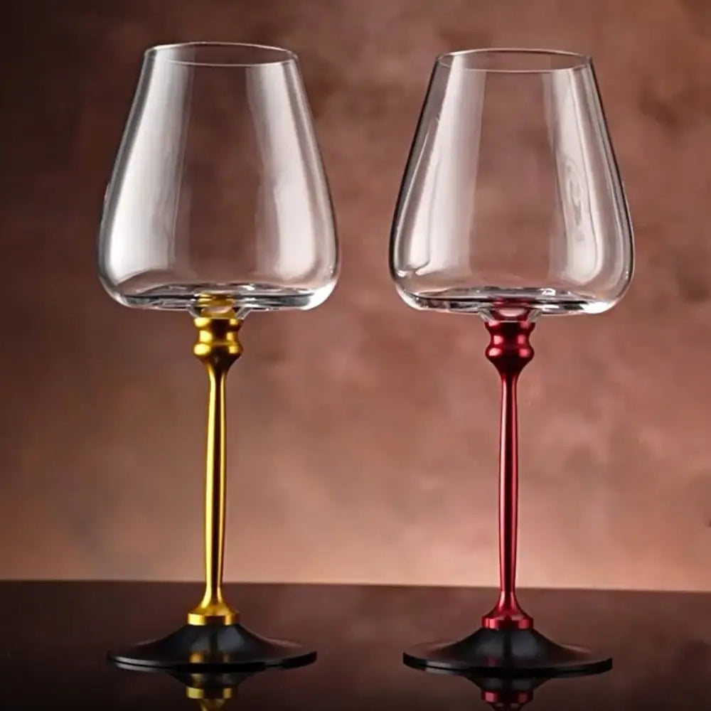 Unique Clear Rotating Glass Wine Glasses Ergonomic Holder Thickened Base Crystal Goblet 500ml Wine Decanter Glass Cup Whiskey