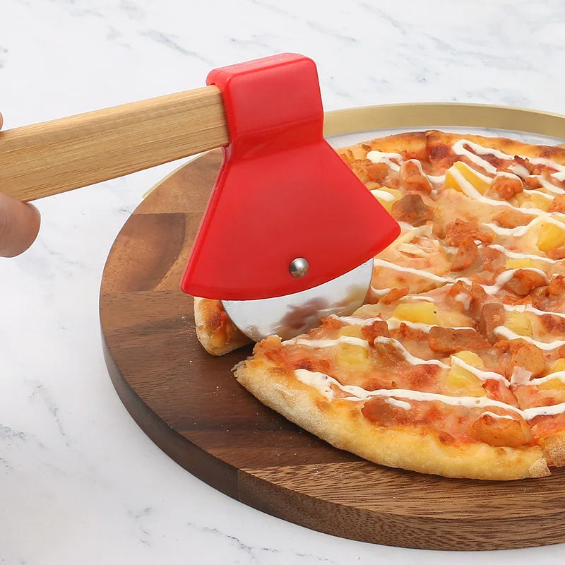 Axe Head Shape Pizza Cutter, 9 Inch x 4 Inch Stainless Steel Pizza Knife Sharp Blade for Cutting of Pizza, Bread and Cake