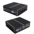 Metal Case Fanless Industrial Mini PC Intel N2840 Desktop Computer Pfsense Mini Server DDR3L Msata SSD 2Lan 2COM VGA HD Display