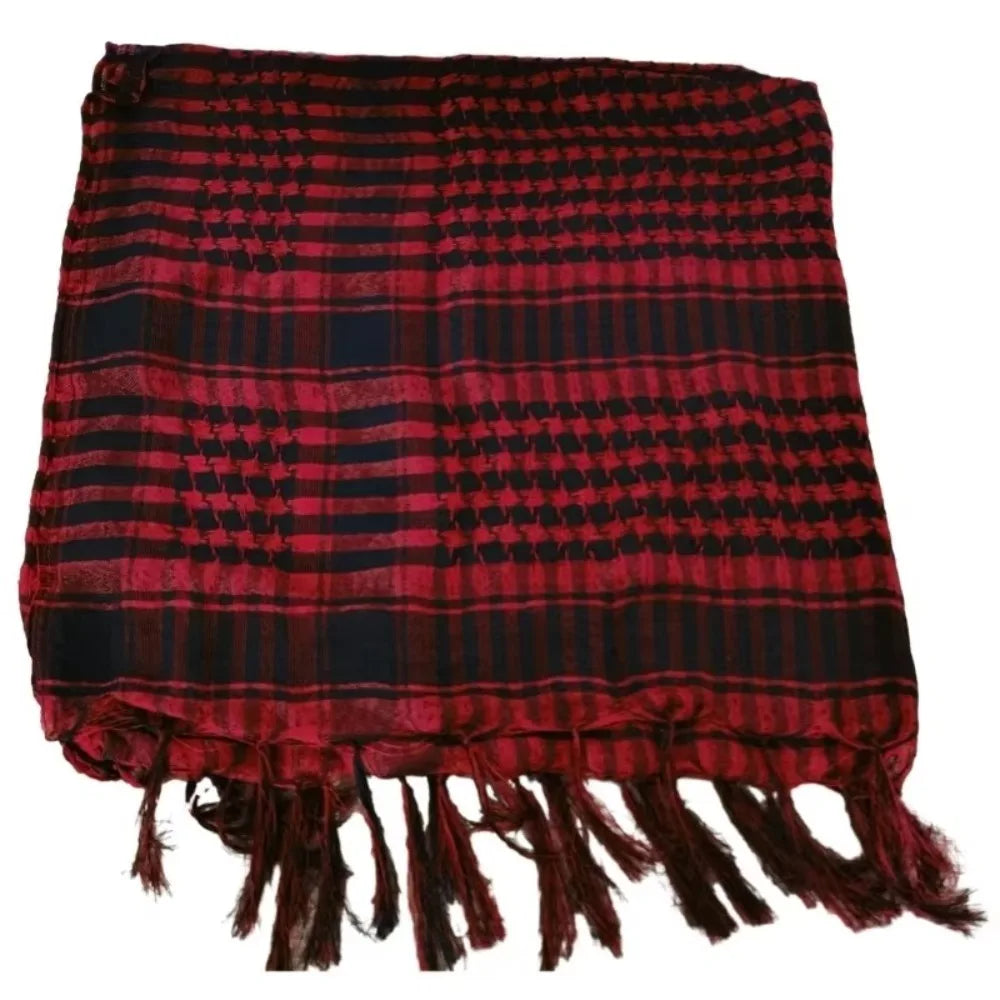 New Large Arab Shemagh Headscarf with Tassel Costume Head Neck Scarf Bandana Keffiyeh for Men Women