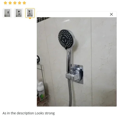 Adjustable Shower Head Holder Wall Mounted Bath Bracket Self-Adhesive Showerhead Handheld Trestle Bathroom Accessories