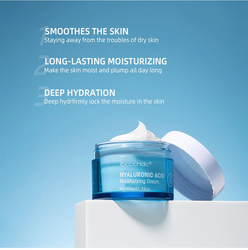 Hyaluronic Acid Gel Cream Hydrating Face Moisturizer For Hydrate&Smooth Extra-Dry Skin Nourishing Improve Dryness Facial Lotion
