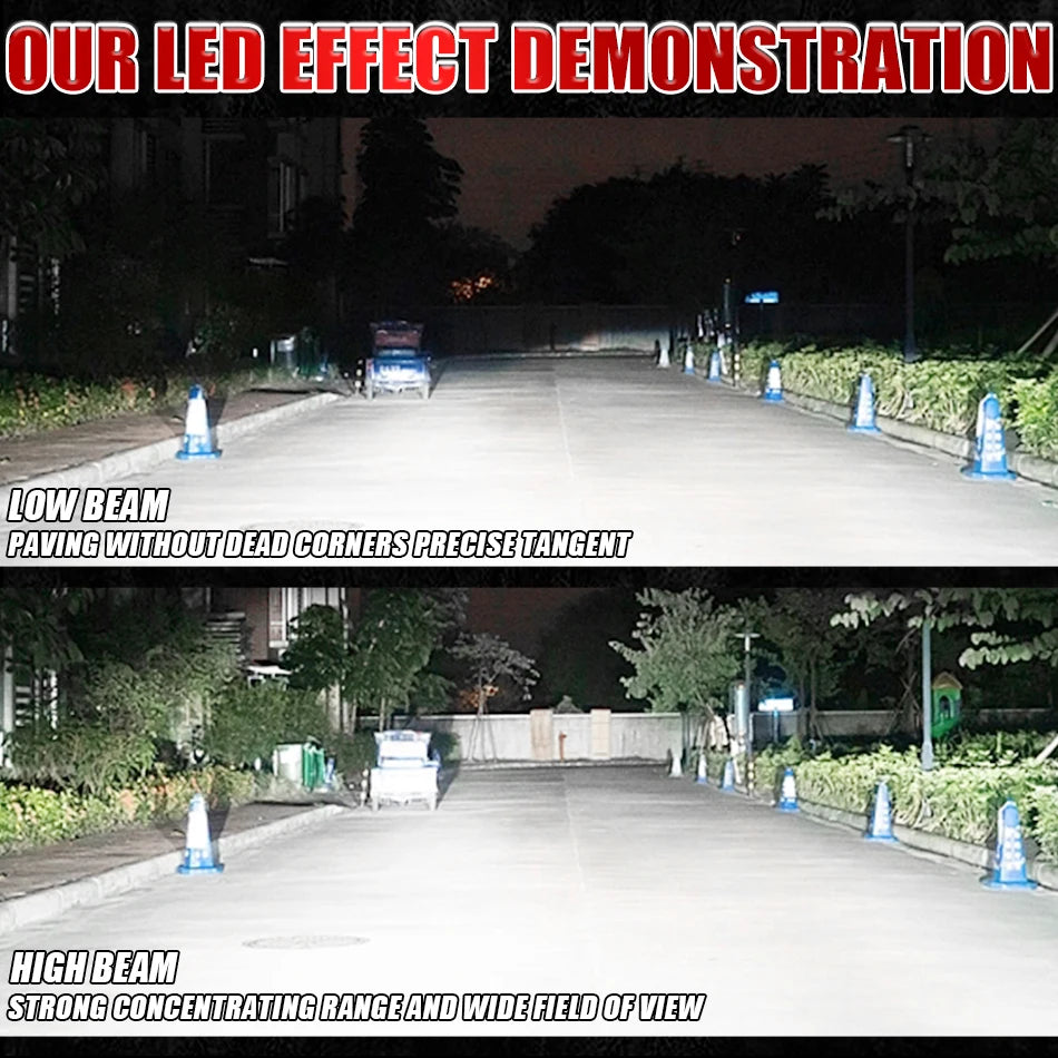 3 Inch 100W 6000K Bi-LED Projector Lenses Dual Hyperboloid Lens For Hella 3R H4 H7 9005/9006 Car Upgrade Retrofit Kits Turbo Fan