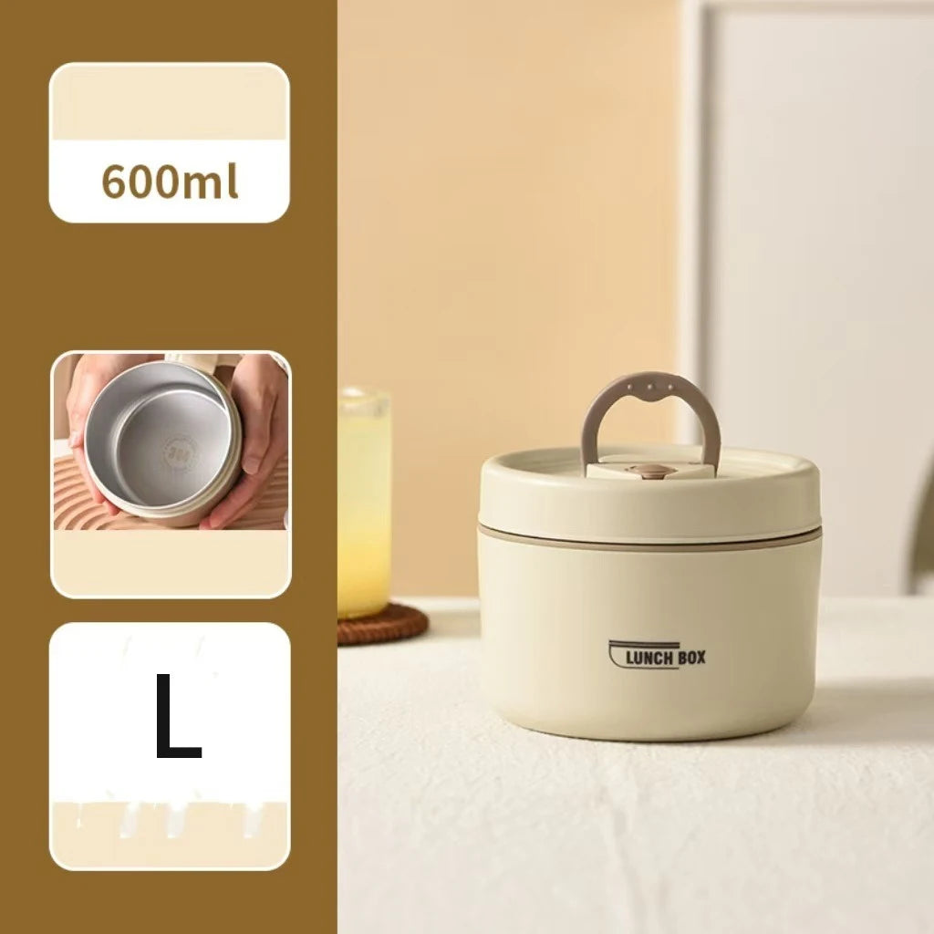 Stackable Insulated Lunch Box Set 3 Separate Microwave Bento Box Sealed Leak Proof Soup Bowl Office Food Container for Adult Kid