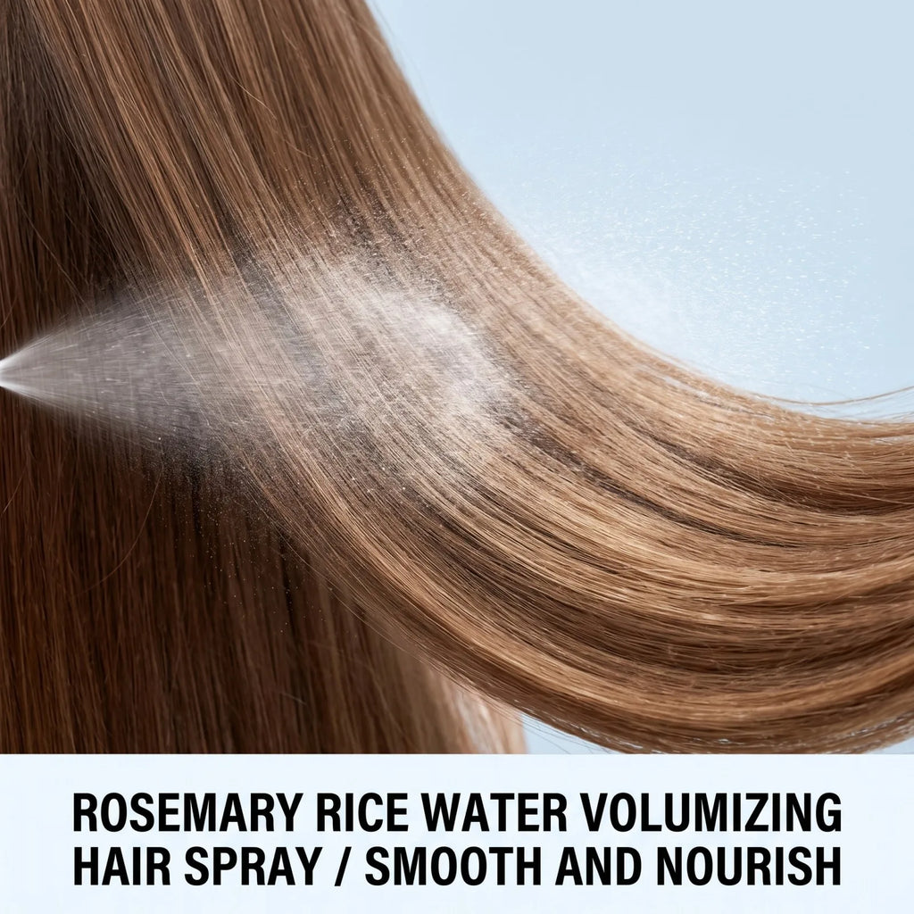 Rosemary Rice Water Volumizing Hair Spray Non Greasy Quick Absorption Smooth Nourish Flat Hair  Softer Smoother-Looking Hai