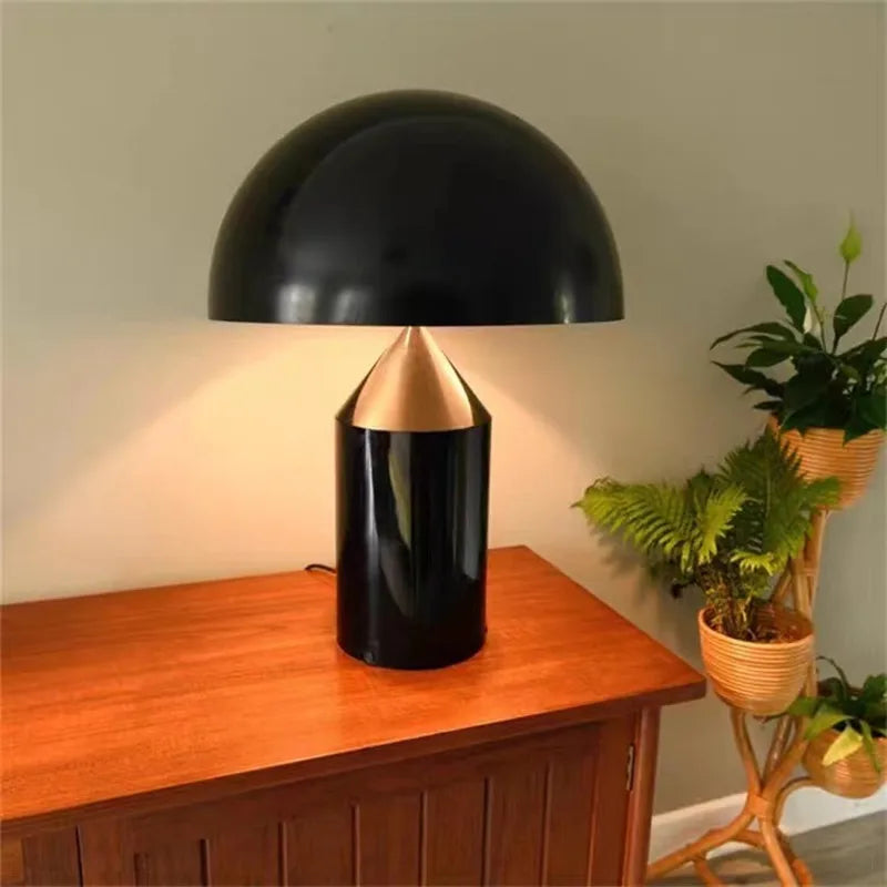 Oluce Atollo Lamp Modern Creative Mushroom Lamp for Bedroom Study Living Room Decoration Gold White Black Bedside Table Lamp