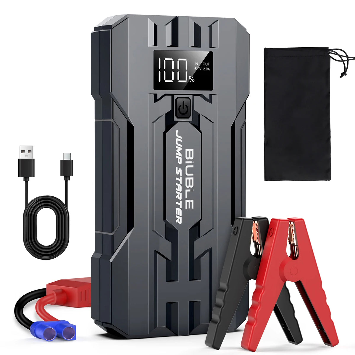 BIUBLE Car Jump Starter 3000A Peak 25000mAh 12V Auto Booster Battery Charger Jumper Box with Display