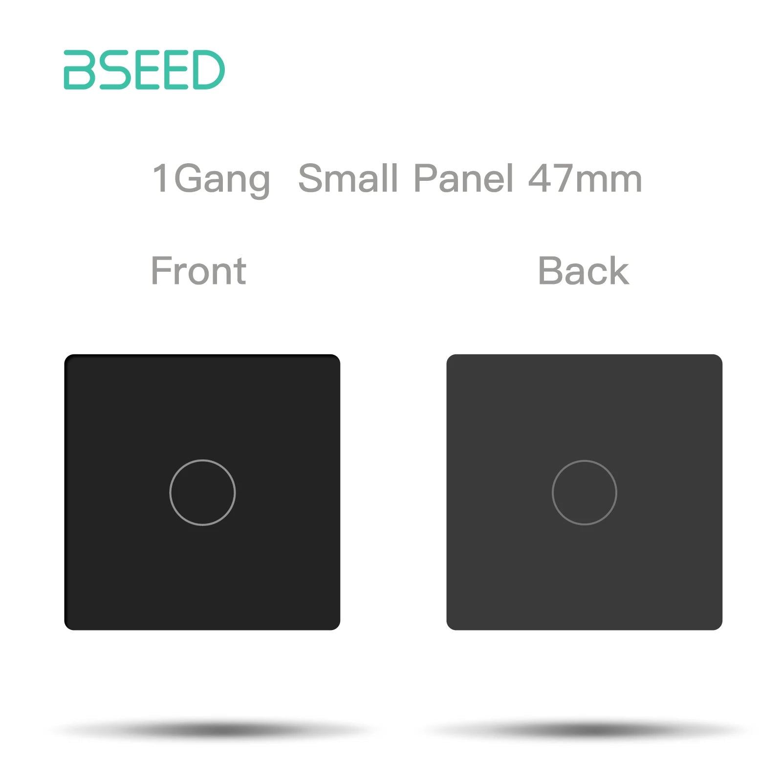 BSEED Wall Light Switches Small Glass Panel Parts 1/2/3Gang White Black Gold Touch Switches Crystal Parts 47mm