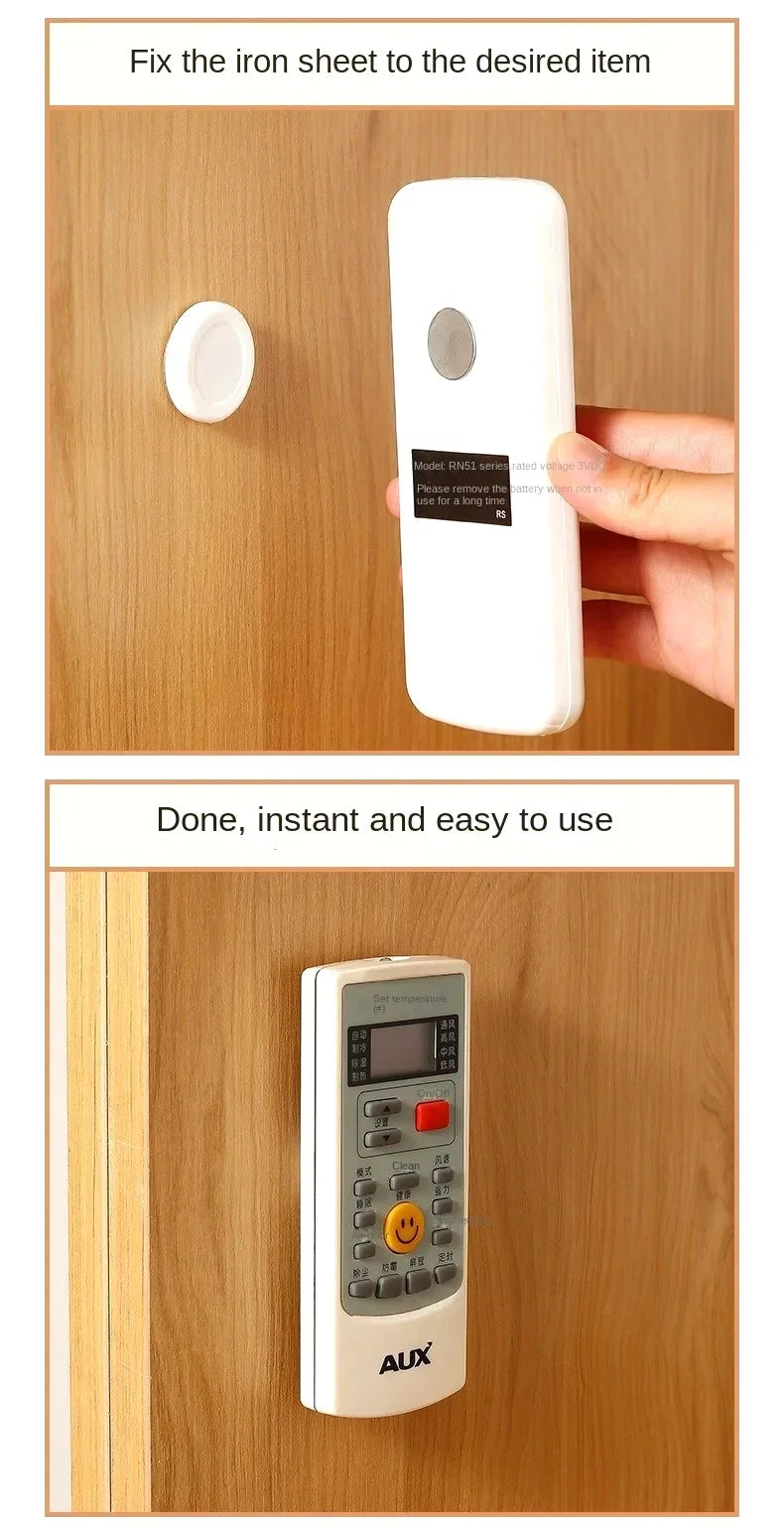 Magnetic Remote Control Holder Wall Mount Adhesive Remote Control Holder Strong Hold Tv Remote Holder for Home Office