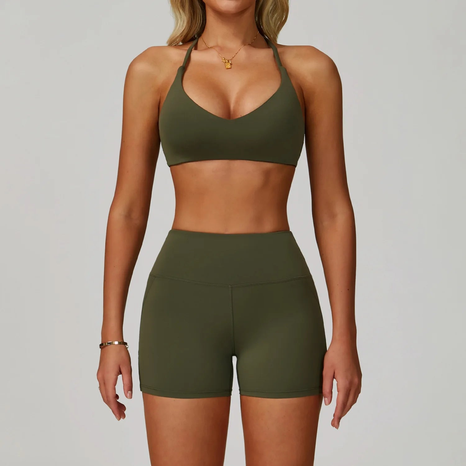 2Pcs Sets Women's Tracksuit Fitness Clothes Yoga Sets Sportswear Workout Bra High Waist Leggings Set Gym Clothing Sports Suits