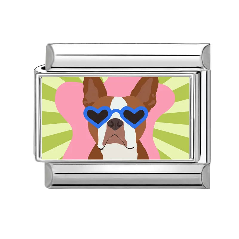 Y2K Cute Funny Sofa Cats Dogs Italian Charm Fit 9mm Stainless Steel Women DIY Bracelet Drop Shipping Fashion Jewelry Wholesale